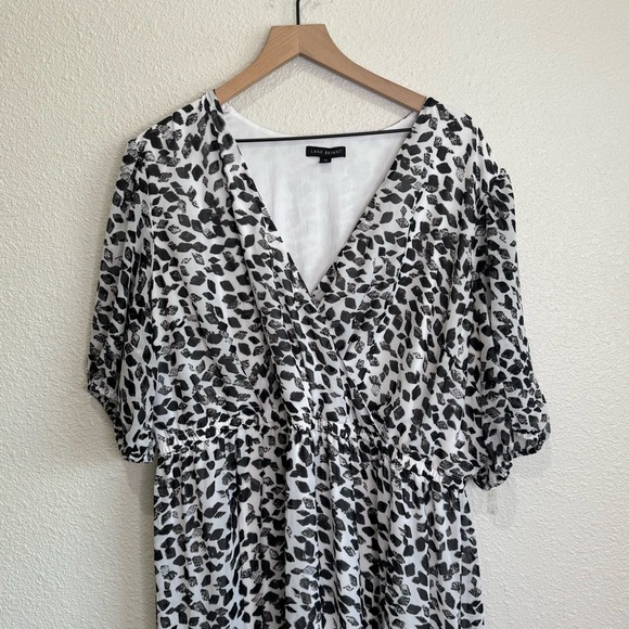 Lane Bryant Womens Size 20 Chevon Animal Print Boho Maxi Dress Vacation Resort - Picture 2 of 10